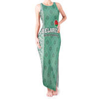 Custom Belarus Football Tank Maxi Dress The White Wings Green Version