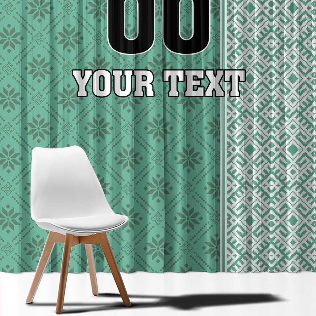 Custom Belarus Football Window Curtain The White Wings Green Version