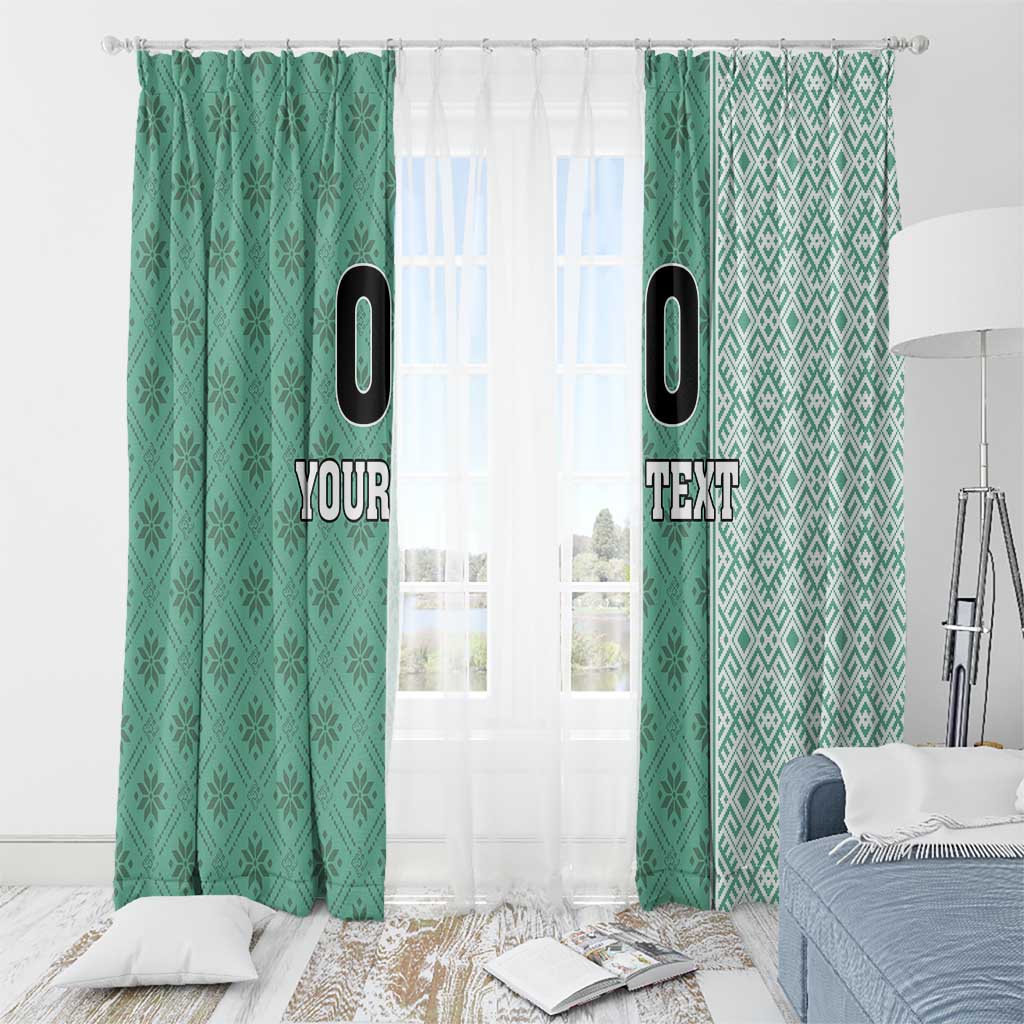 Custom Belarus Football Window Curtain The White Wings Green Version