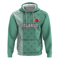Custom Belarus Football Zip Hoodie The White Wings Green Version