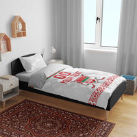 Custom Belarus Ice Hockey Bedding Set 2025 Go Bisons White Version