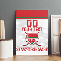 Custom Belarus Ice Hockey Canvas Wall Art 2025 Go Bisons White Version