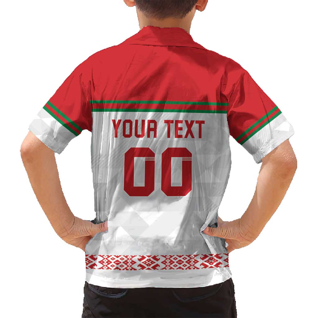 Custom Belarus Ice Hockey Family Matching Tank Maxi Dress and Hawaiian Shirt 2025 Go Bisons White Version