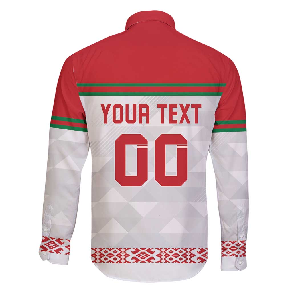 Custom Belarus Ice Hockey Family Matching Tank Maxi Dress and Hawaiian Shirt 2025 Go Bisons White Version