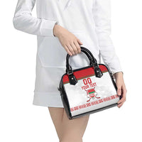 Custom Belarus Ice Hockey Shoulder Handbag 2025 Go Bisons White Version