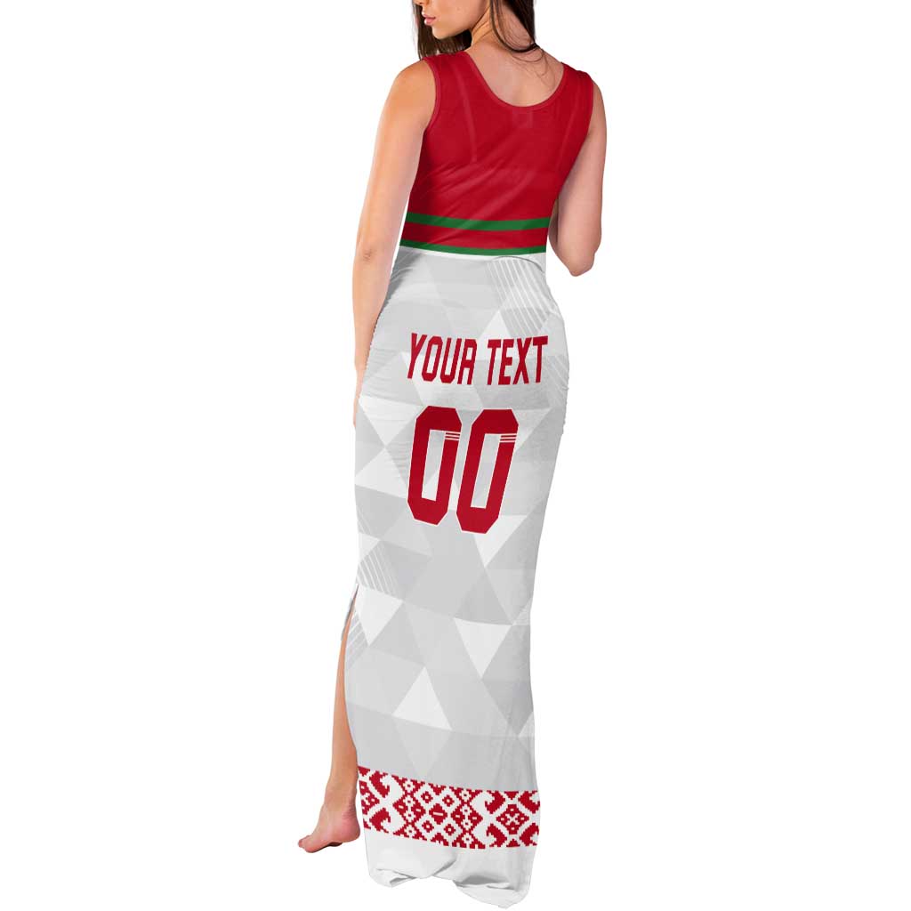Custom Belarus Ice Hockey Tank Maxi Dress 2025 Go Bisons White Version
