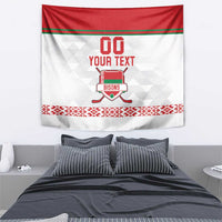 Custom Belarus Ice Hockey Tapestry 2025 Go Bisons White Version
