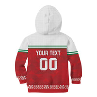 Custom Belarus Ice Hockey Kid Hoodie 2025 Go Bisons Red Version