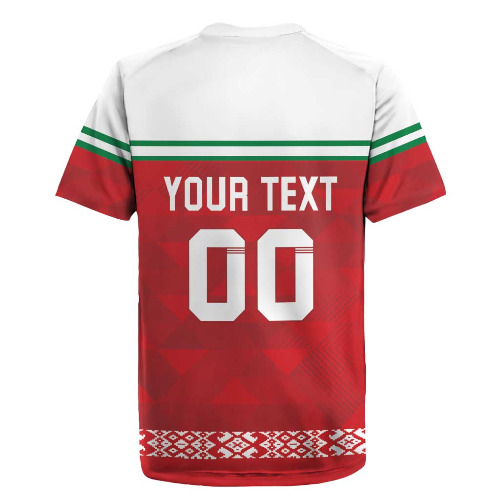 Custom Belarus Ice Hockey Rugby Jersey 2025 Go Bisons Red Version