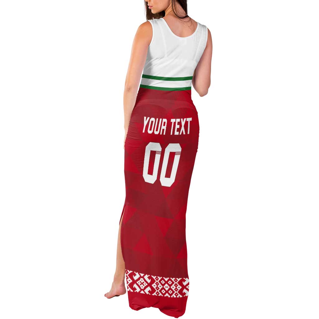 Custom Belarus Ice Hockey Tank Maxi Dress 2025 Go Bisons Red Version