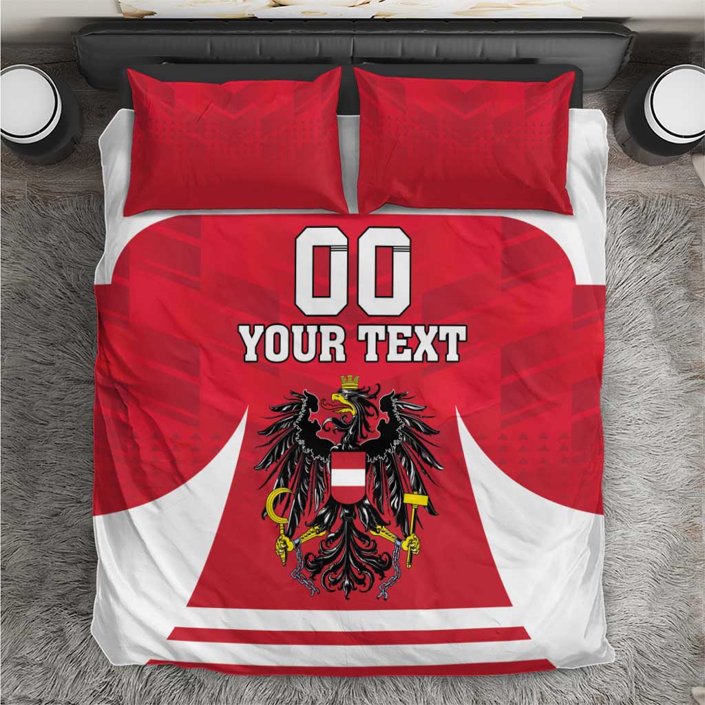 Custom Austria Hockey Bedding Set Die Adler Go Champions
