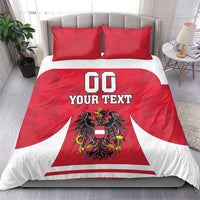 Custom Austria Hockey Bedding Set Die Adler Go Champions