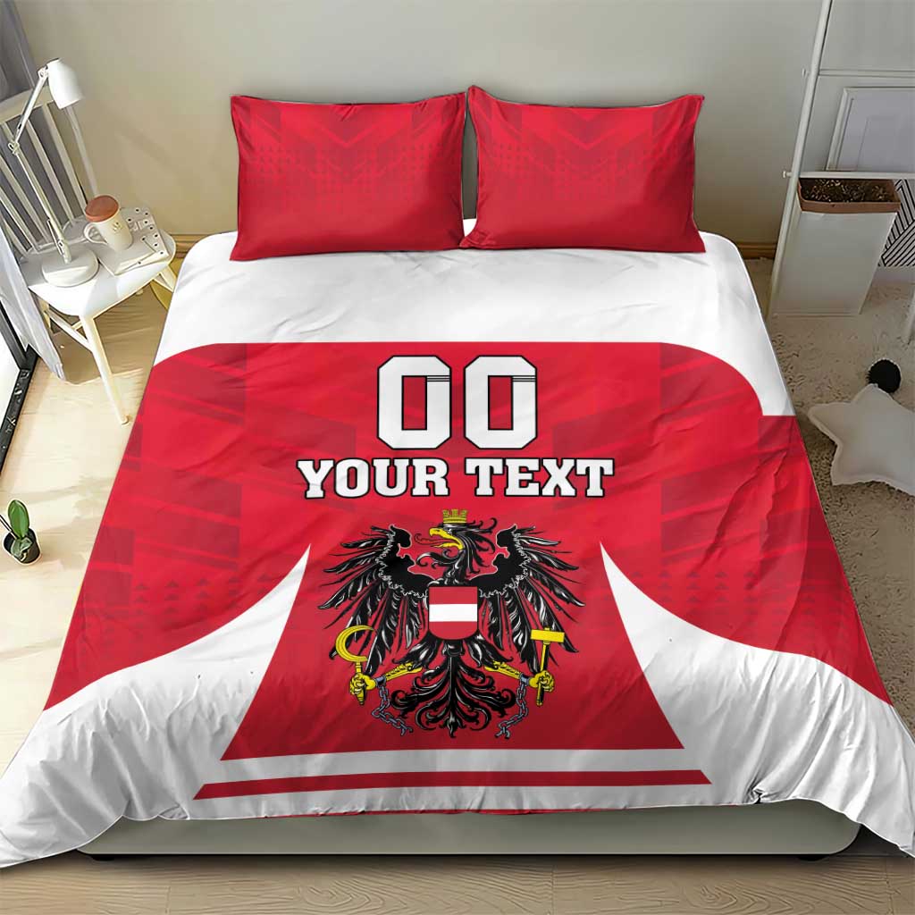 Custom Austria Hockey Bedding Set Die Adler Go Champions