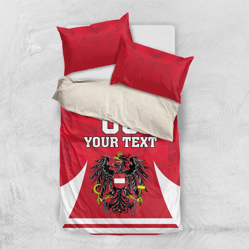Custom Austria Hockey Bedding Set Die Adler Go Champions