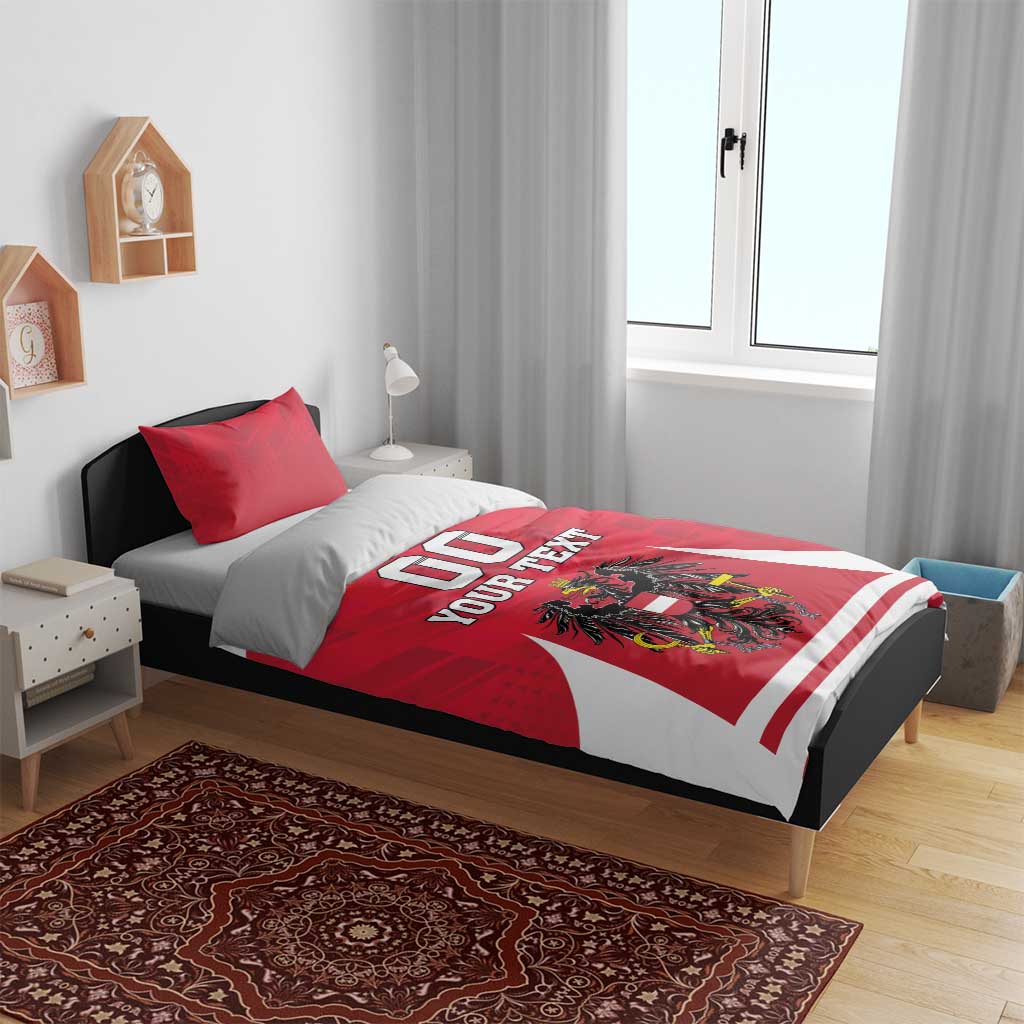 Custom Austria Hockey Bedding Set Die Adler Go Champions