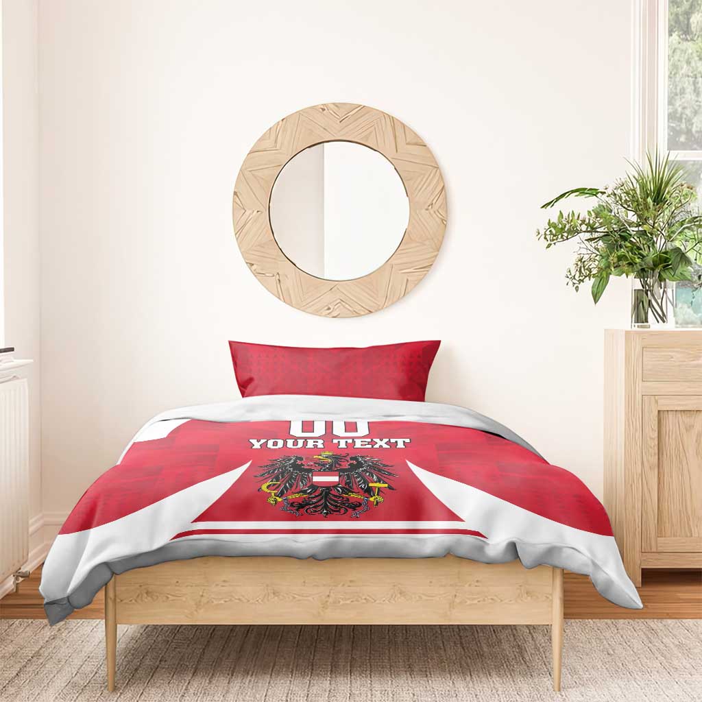 Custom Austria Hockey Bedding Set Die Adler Go Champions