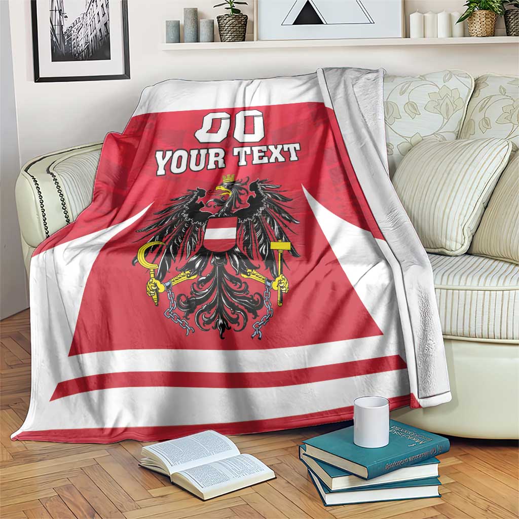 Custom Austria Hockey Blanket Die Adler Go Champions