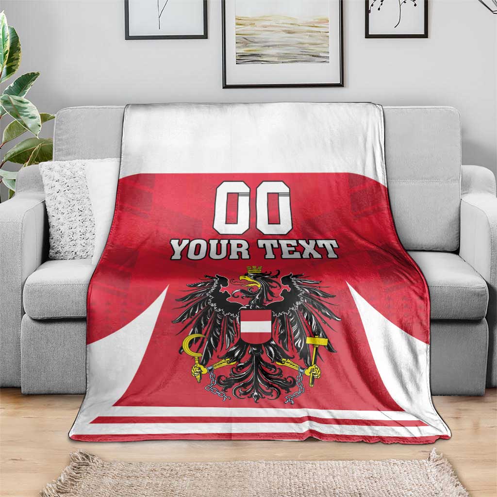Custom Austria Hockey Blanket Die Adler Go Champions
