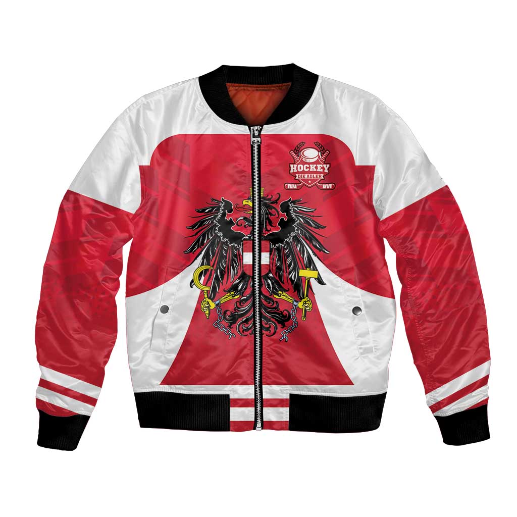 Custom Austria Hockey Bomber Jacket Die Adler Go Champions