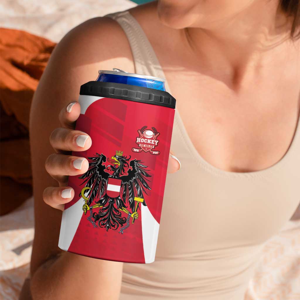 Custom Austria Hockey 4 in 1 Can Cooler Tumbler Die Adler Go Champions