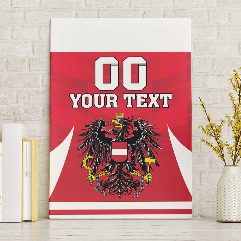Custom Austria Hockey Canvas Wall Art Die Adler Go Champions