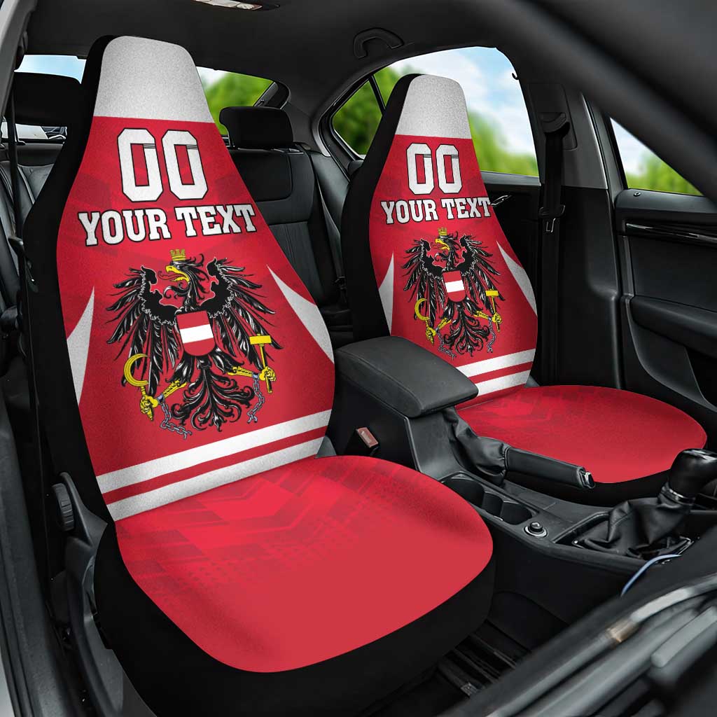 Custom Austria Hockey Car Seat Cover Die Adler Go Champions