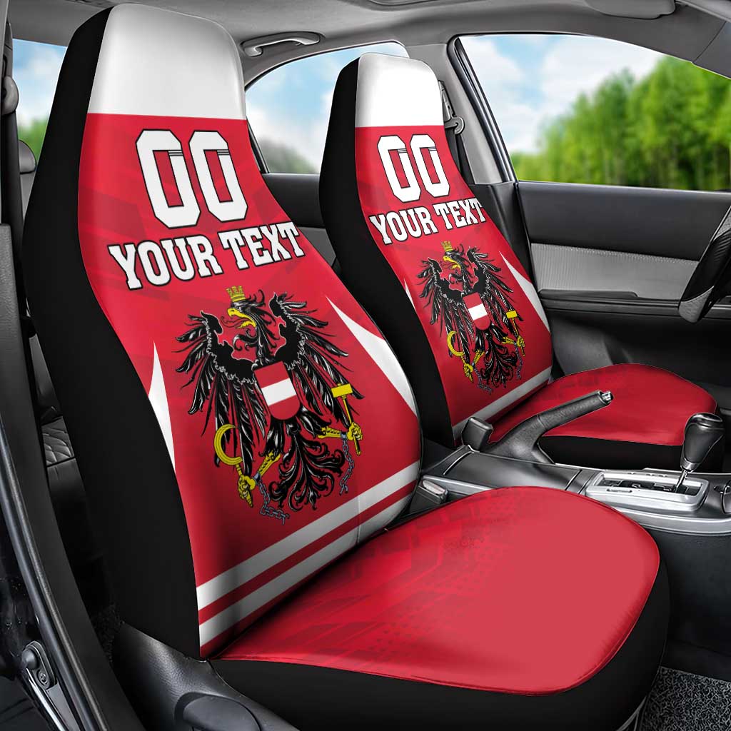 Custom Austria Hockey Car Seat Cover Die Adler Go Champions