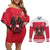 Custom Austria Hockey Couples Matching Off Shoulder Short Dress and Long Sleeve Button Shirt Die Adler Go Champions