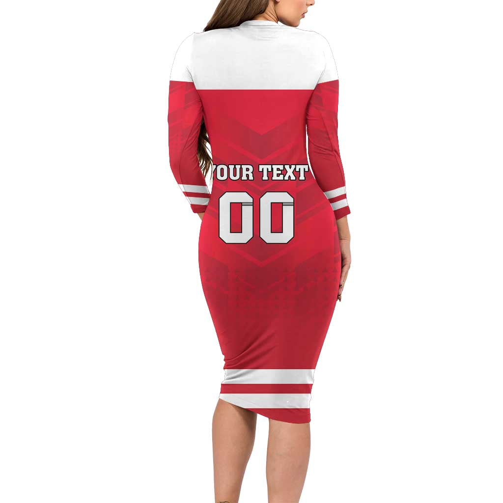 Custom Austria Hockey Family Matching Long Sleeve Bodycon Dress and Hawaiian Shirt Die Adler Go Champions