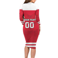 Custom Austria Hockey Family Matching Long Sleeve Bodycon Dress and Hawaiian Shirt Die Adler Go Champions