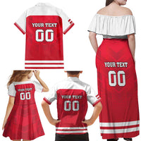 Custom Austria Hockey Family Matching Off Shoulder Maxi Dress and Hawaiian Shirt Die Adler Go Champions