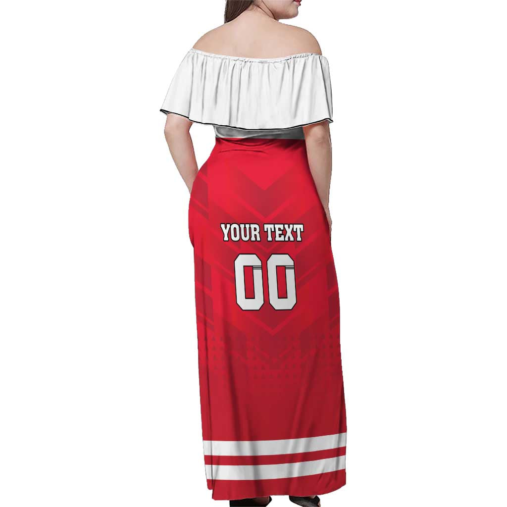 Custom Austria Hockey Family Matching Off Shoulder Maxi Dress and Hawaiian Shirt Die Adler Go Champions