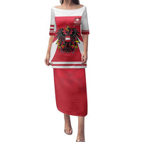 Custom Austria Hockey Family Matching Puletasi and Hawaiian Shirt Die Adler Go Champions