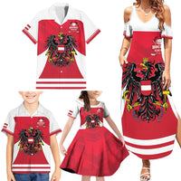 Custom Austria Hockey Family Matching Summer Maxi Dress and Hawaiian Shirt Die Adler Go Champions