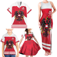Custom Austria Hockey Family Matching Tank Maxi Dress and Hawaiian Shirt Die Adler Go Champions