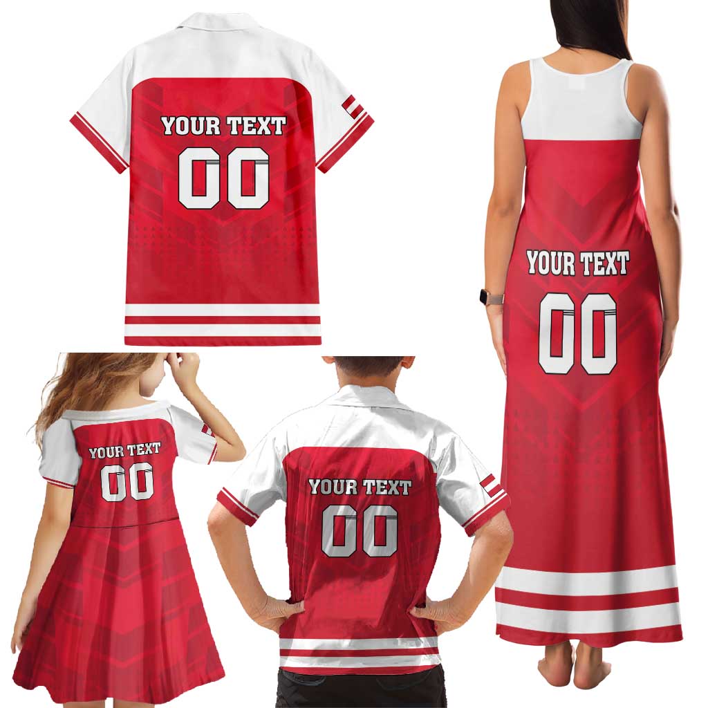 Custom Austria Hockey Family Matching Tank Maxi Dress and Hawaiian Shirt Die Adler Go Champions