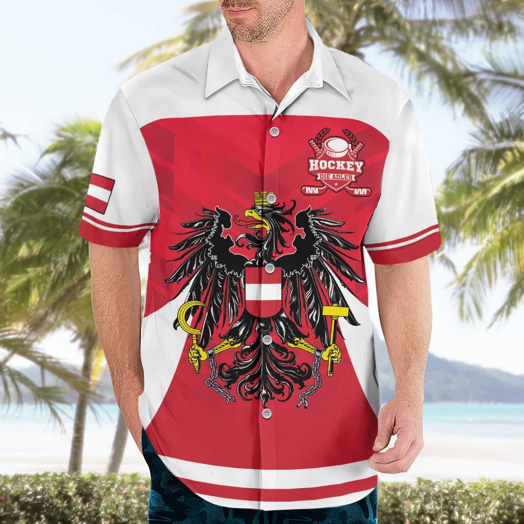 Custom Austria Hockey Hawaiian Shirt Die Adler Go Champions