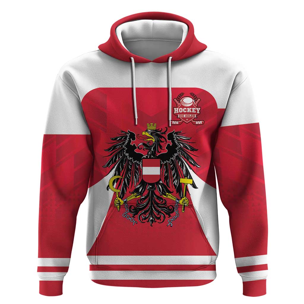 Custom Austria Hockey Hoodie Die Adler Go Champions
