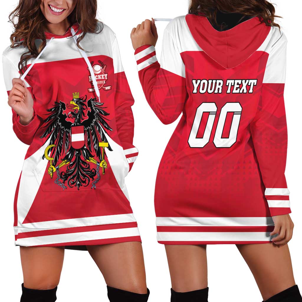 Custom Austria Hockey Hoodie Dress Die Adler Go Champions