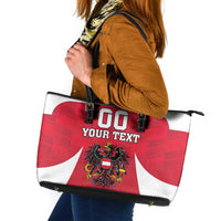 Custom Austria Hockey Leather Tote Bag Die Adler Go Champions