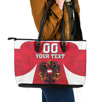 Custom Austria Hockey Leather Tote Bag Die Adler Go Champions