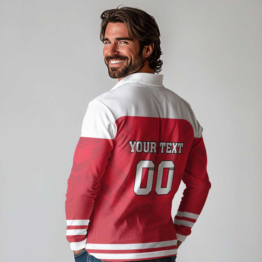 Custom Austria Hockey Long Sleeve Polo Shirt Die Adler Go Champions