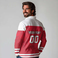 Custom Austria Hockey Long Sleeve Polo Shirt Die Adler Go Champions