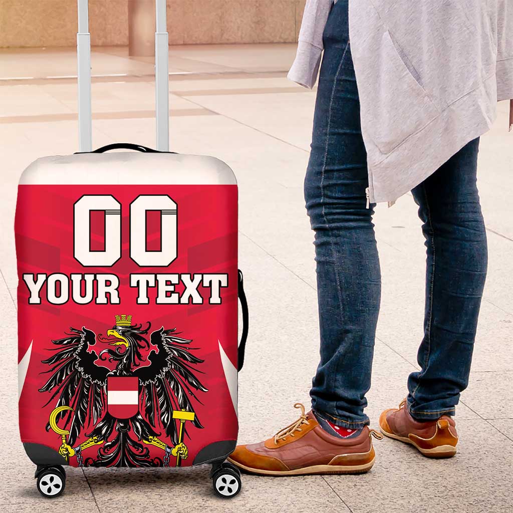 Custom Austria Hockey Luggage Cover Die Adler Go Champions