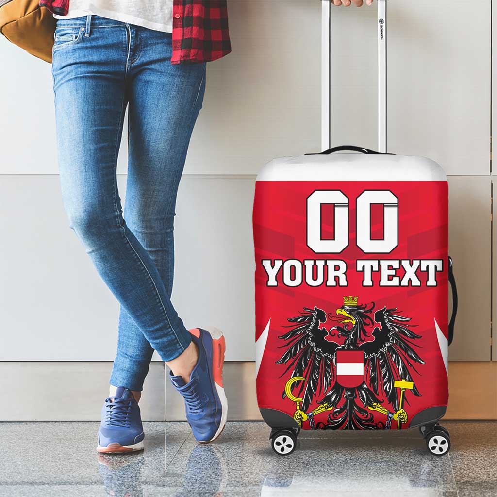 Custom Austria Hockey Luggage Cover Die Adler Go Champions
