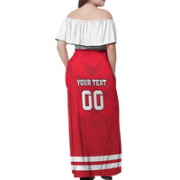 Custom Austria Hockey Off Shoulder Maxi Dress Die Adler Go Champions