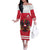 Custom Austria Hockey Off The Shoulder Long Sleeve Dress Die Adler Go Champions
