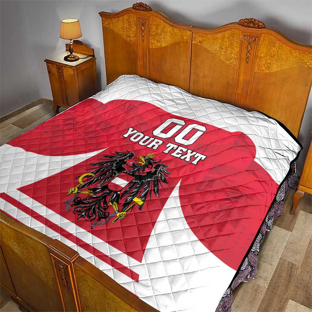Custom Austria Hockey Quilt Die Adler Go Champions