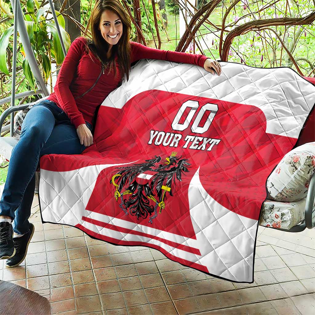 Custom Austria Hockey Quilt Die Adler Go Champions