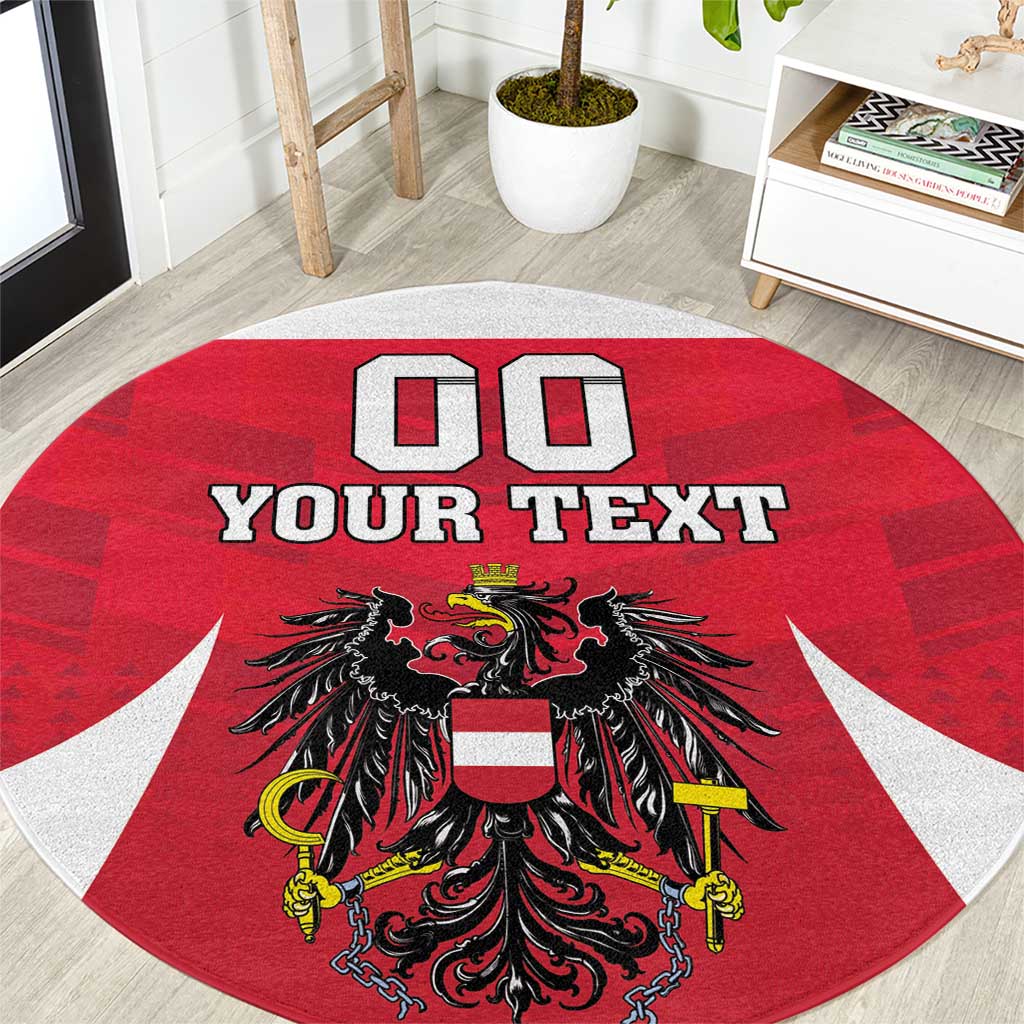 Custom Austria Hockey Round Carpet Die Adler Go Champions